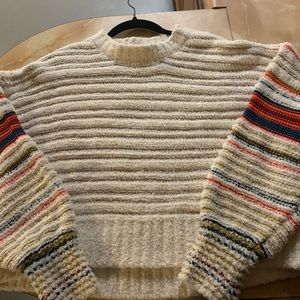 Cropped cream sweater